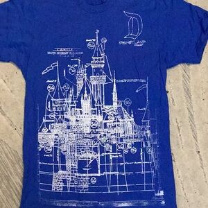 Disneyland Magic Castle Blue T-Shirt
